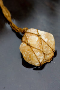 Golden Calcite Crystal Necklace