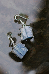 Universe Blue Kyanite Crystal Earrings